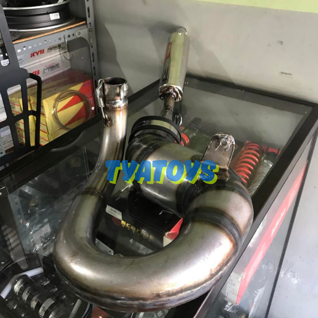 Knalpot racing vespa drc victory kanan