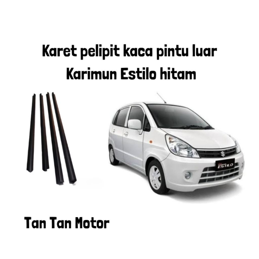 karet pelipit kaca pintu luar Karimun Estilo hitam
