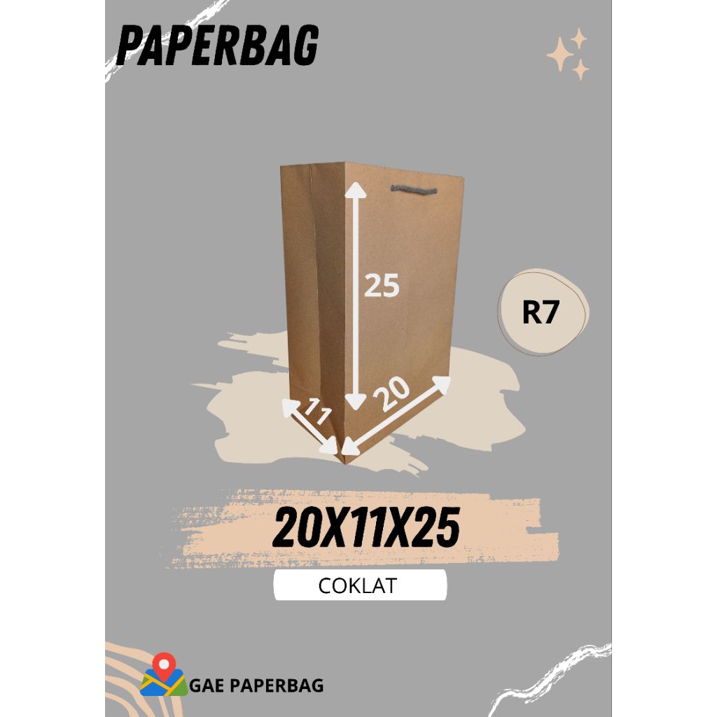 

PAPERBAG R7/TAS KERTAS/TAS NIKAHAN/R7 COKLAT cocok untuk hajatan,asul-asul,dll ukuran 20x11x25 cm