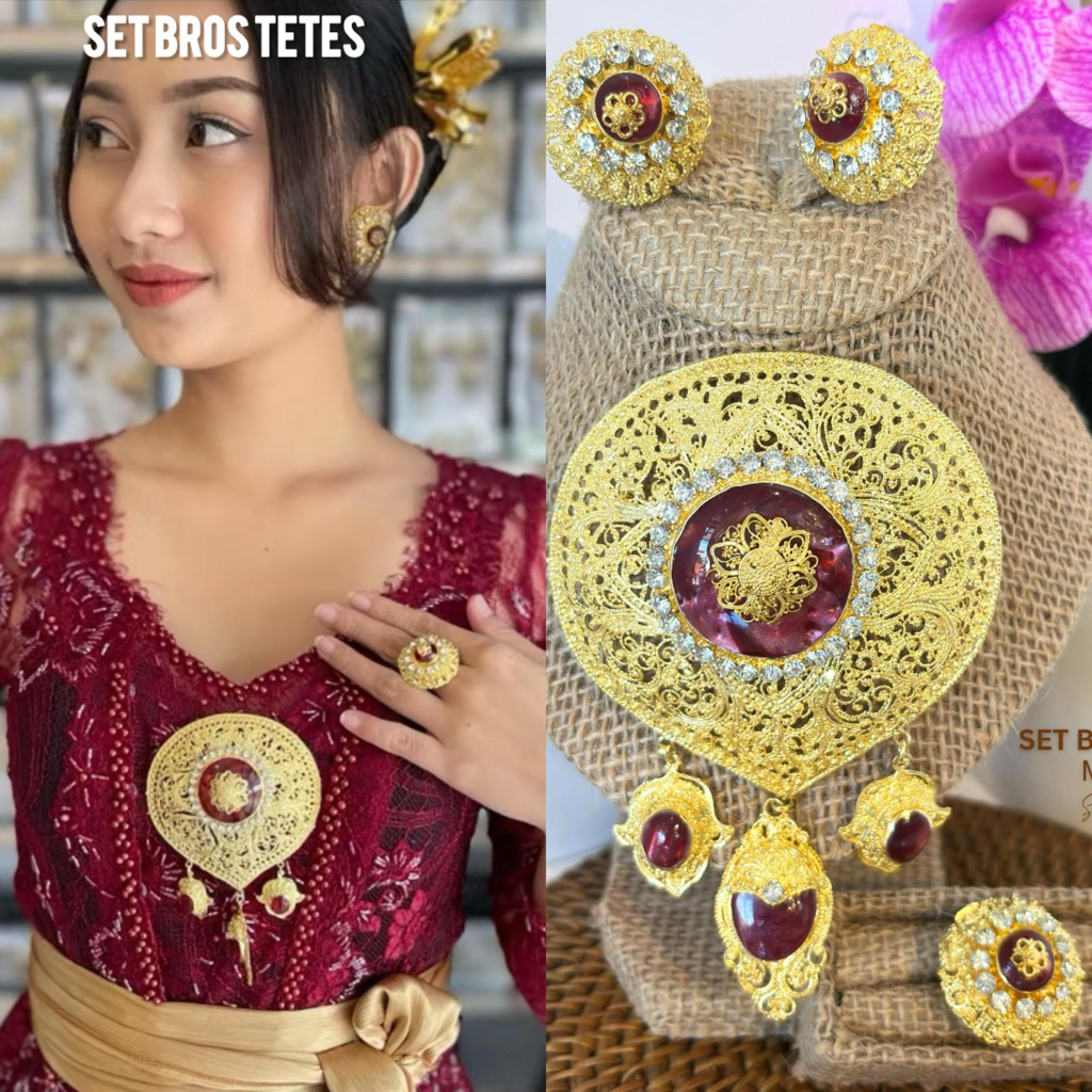STARLIGHT BALI - Set Bros Tetes Besar (set lengkap) / Set Alpaka / Bros Pin / Bros Bali