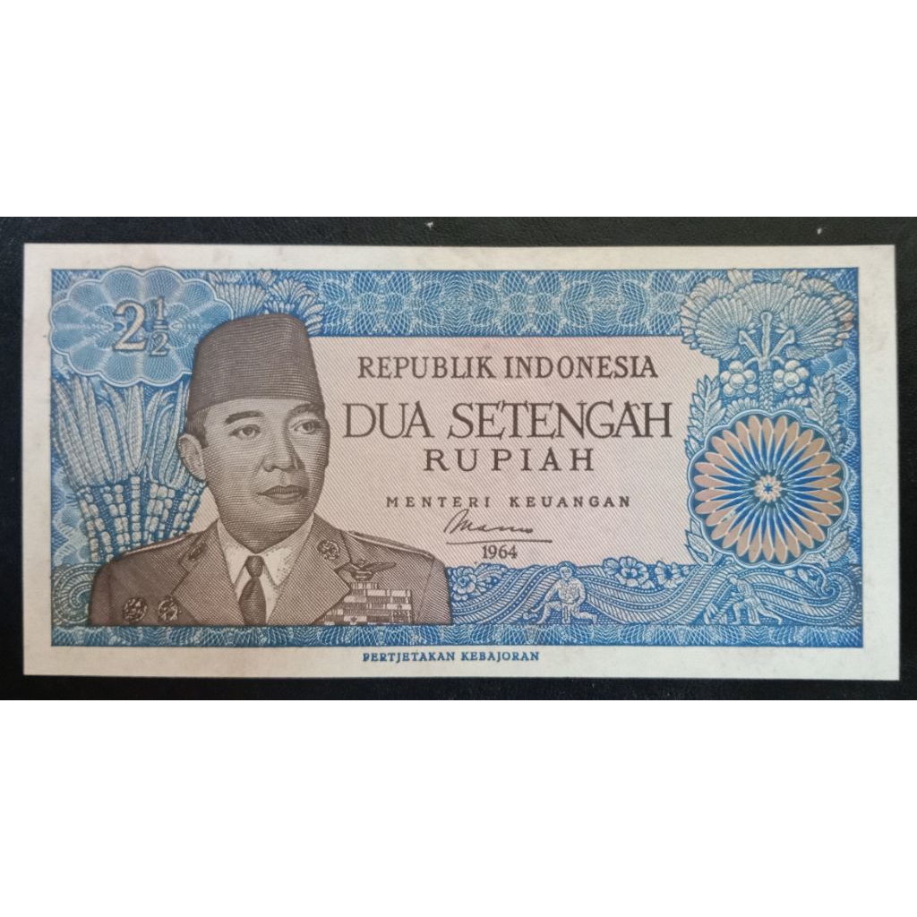 UANGKUNO 2.5 RUPIAH SUKARNO THN 1964