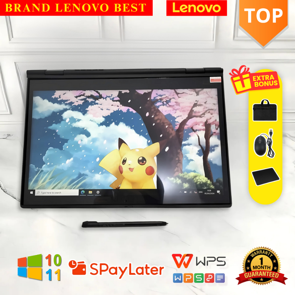 Laptop Lenovo Thinkpad X1 Yoga Core i5/i7 Gen 6/7/8  Layar 14 Inch - Bisa dilipat 360 derajat kebela
