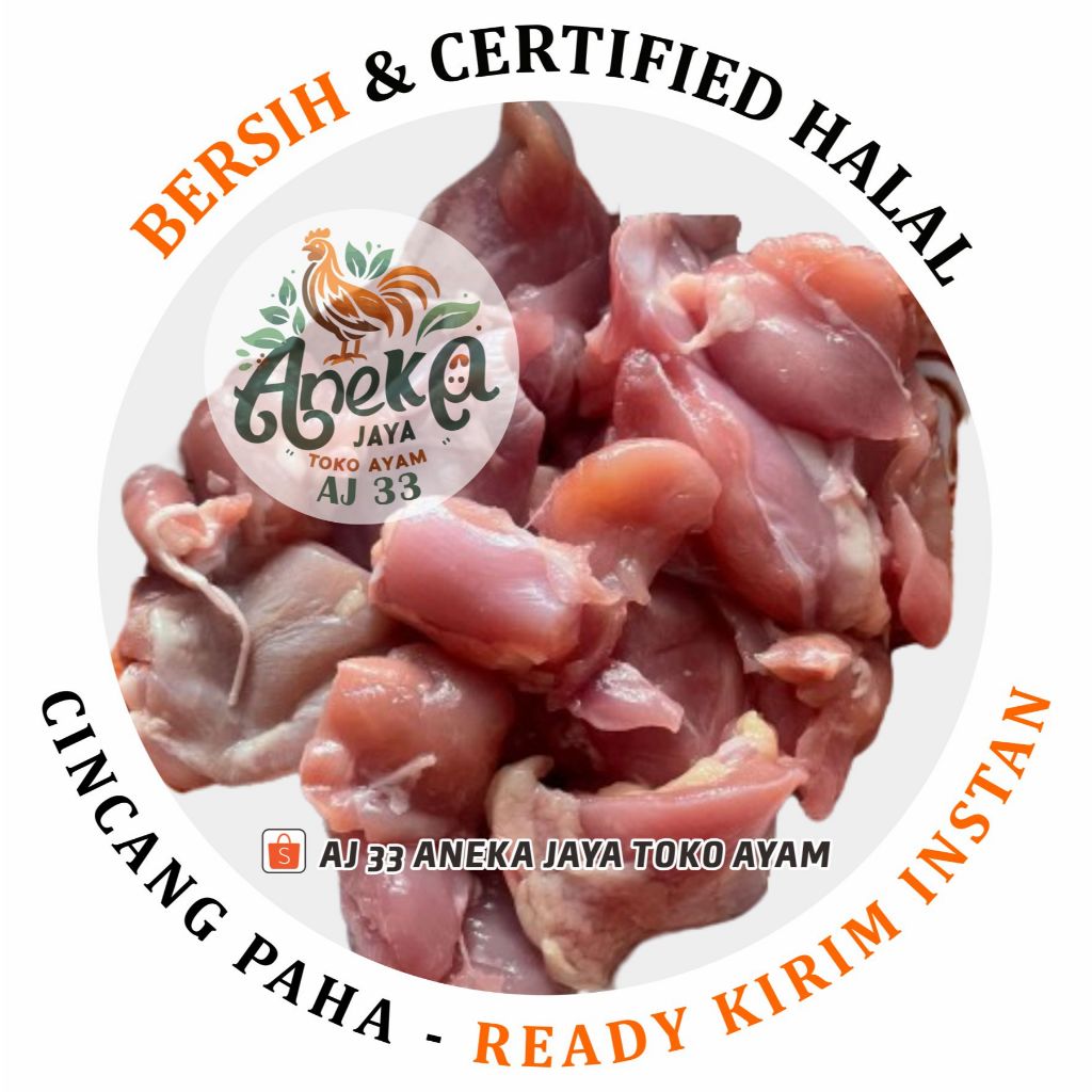 

Cincang Paha ayam potongan mix random 1 kg frozen bersih halal