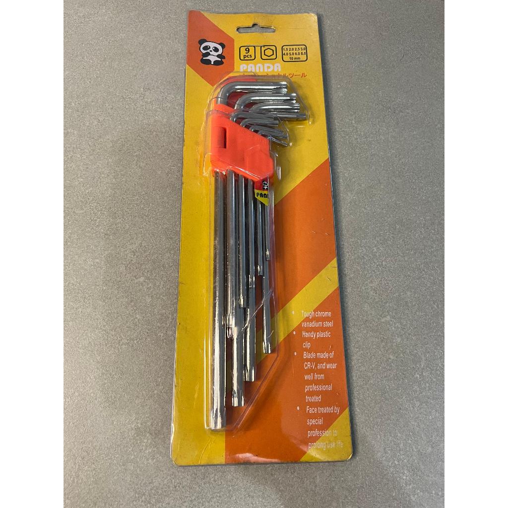 KUNCI L BUNGA SET 9 PCS PANDA / KUNCI L BINTANG SET PANDA T10 - T50 / KUNCI L SET BUNGA