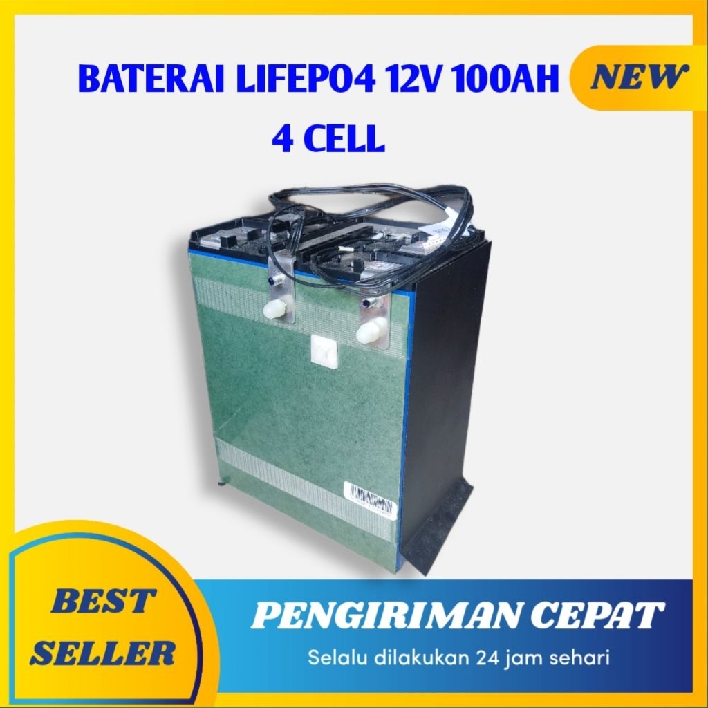 Baterai Lifepo4 12V 100Ah Ex Sacred Sun 4Cell