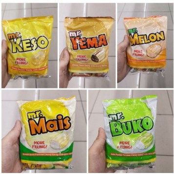 

Mr Buko Keso Mais Melon Yema Permen Soft Candy Isi Favorit Rebisco Filipina isi 20pcs