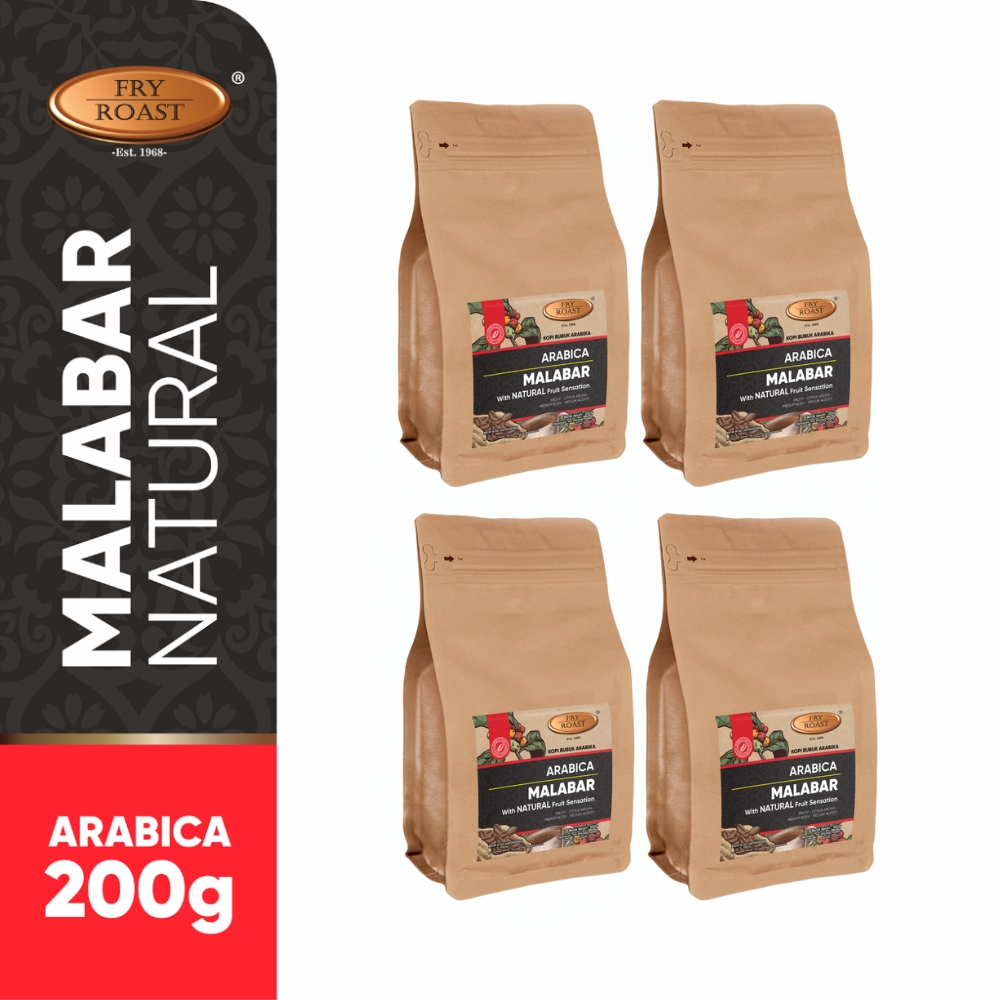 

FRY ROAST - Kopi Bubuk Arabica Malabar - 4 x 200 gr