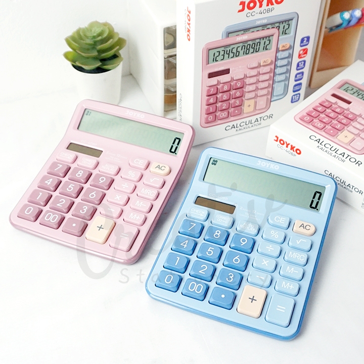 

Joyko Kalkulator Calculator 12 Digit CC-40BP Warna Blue Pink