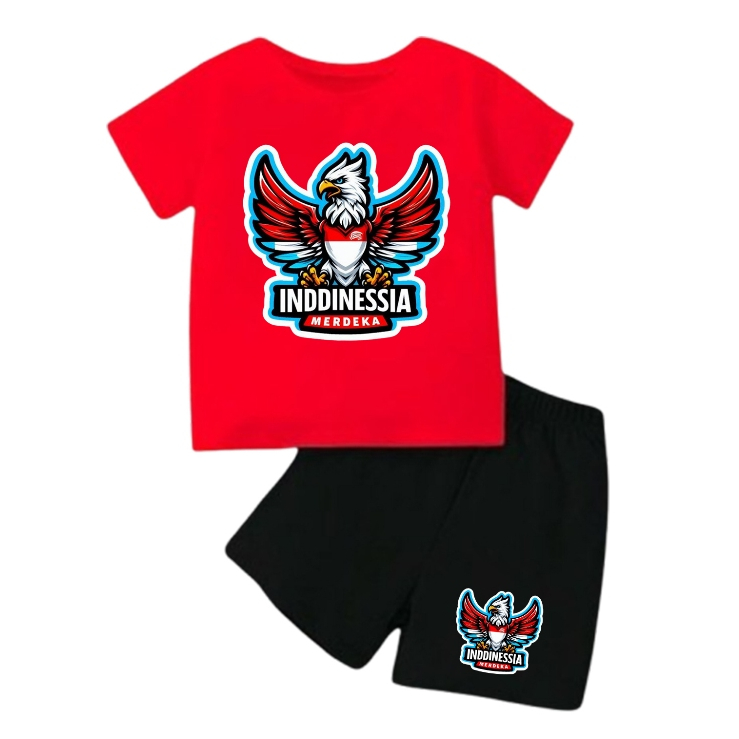 SETELAN BAJU ANAK ANAK 17 AGUSTUS  - STELAN BAJU MERAH PUTIH  ANAK LAKI LAKI DAN PEREMPUAN 2-10 TAHU