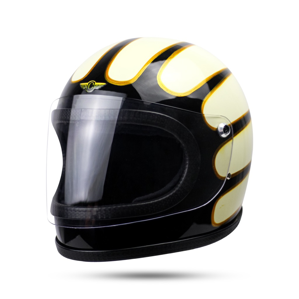 HELM CUSTOM FULLFACE SLIM MOTIF BEBAS