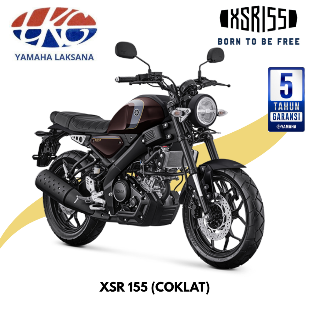 SEPEDA MOTOR YAMAHA ALL NEW XSR 155 (COKLAT/HITAM/SILVER)