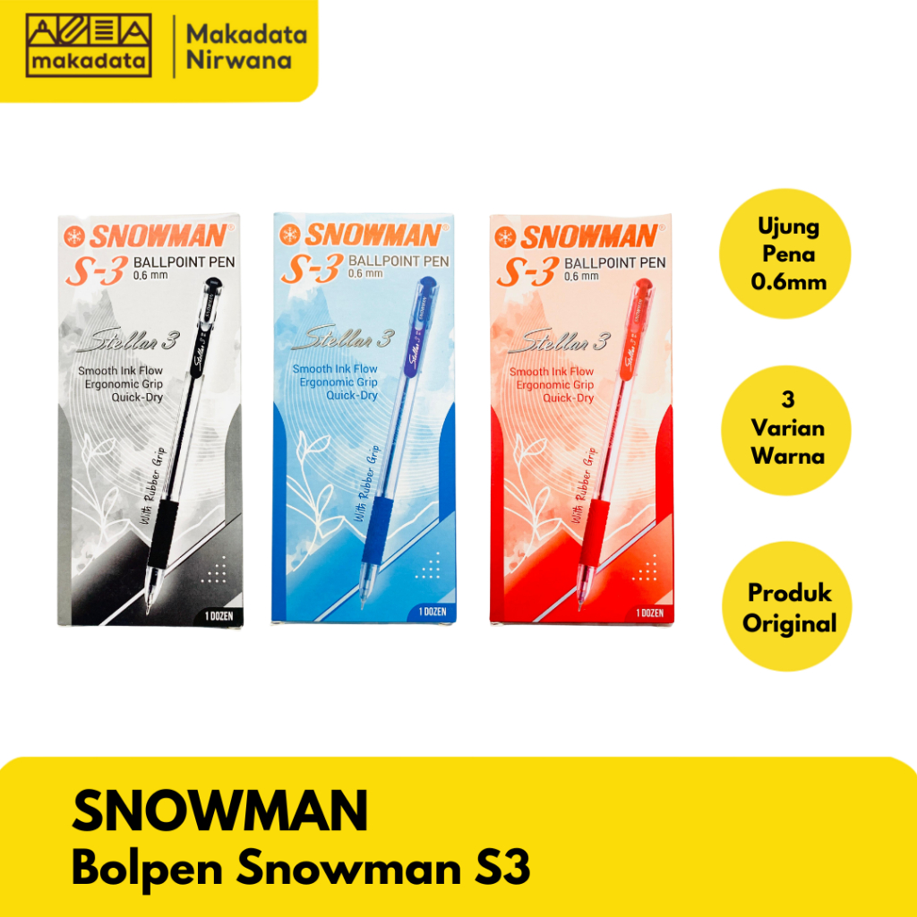 

SNOWMAN BOLPEN/PULPEN/BOLLPOINT S3 (1 PACK)