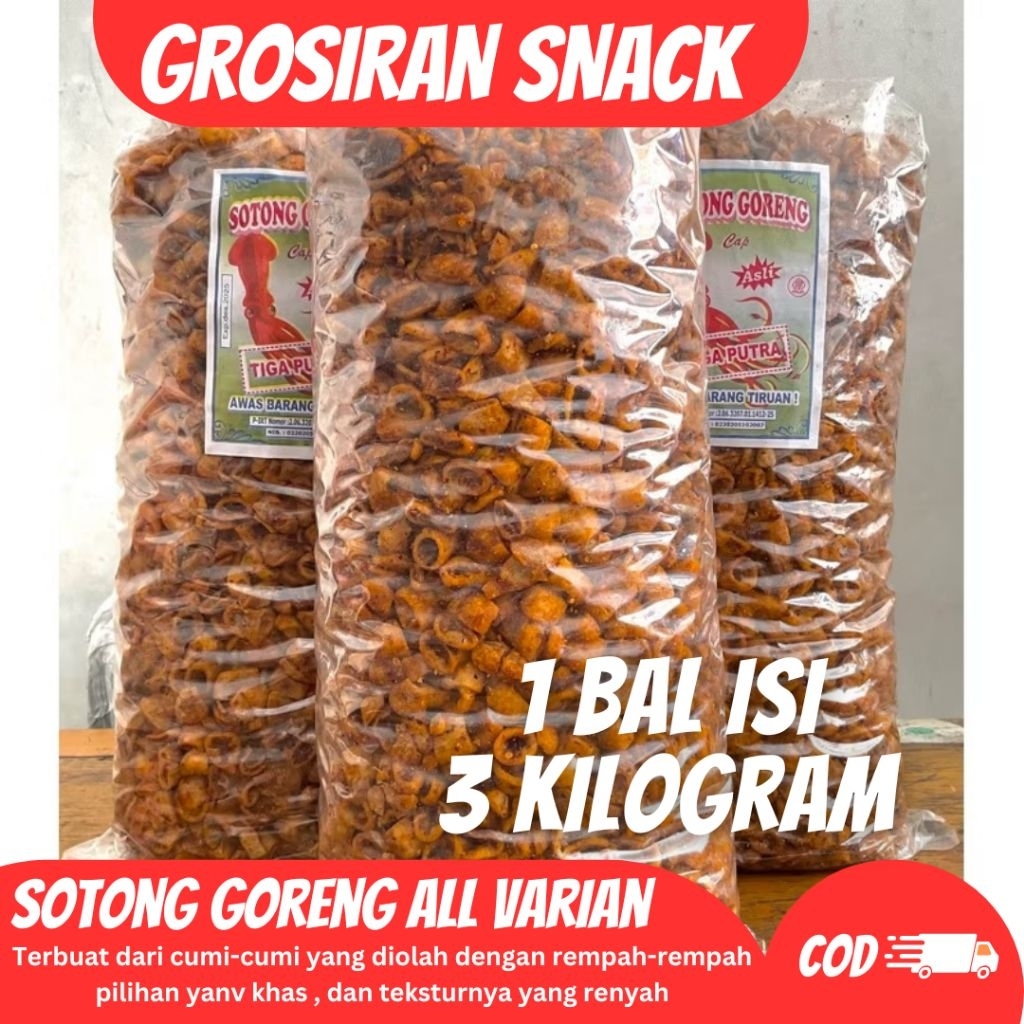 

( 1 BAL isi 3 KG ) SOTONG GORENG all varian (TIGA PUTRA)