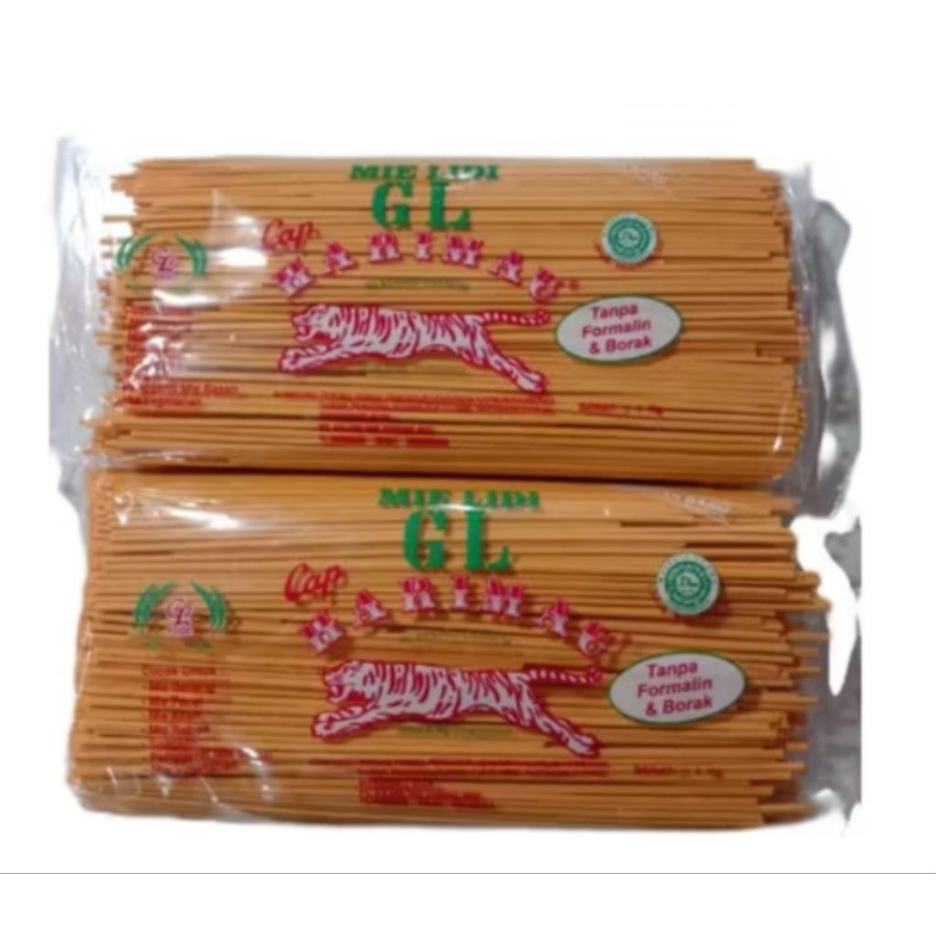 

Mie lidi Medan / Mie Gomak / spageti batak / mie batak cap GL Harimau 1kg