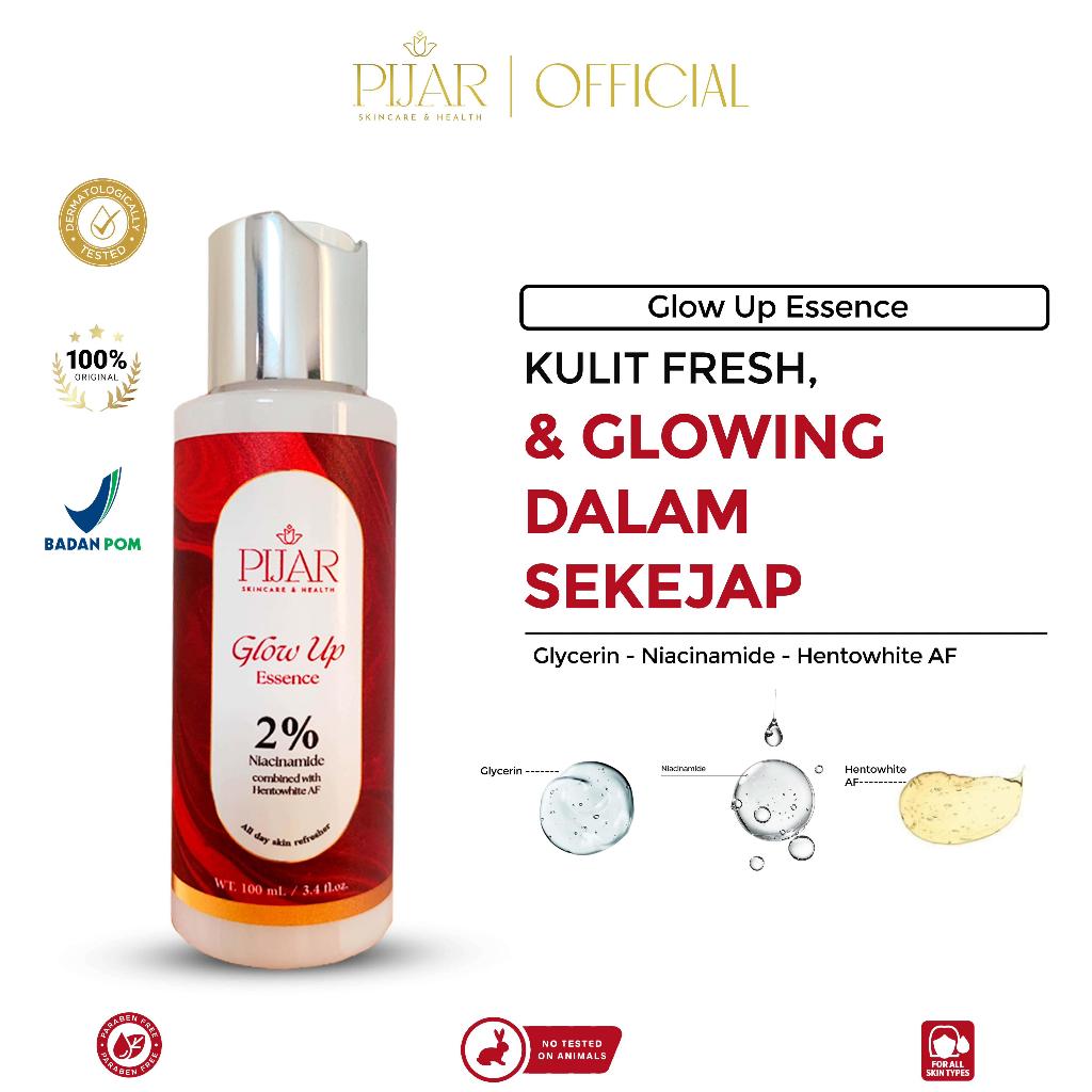Pijar Skincare Glow Up Essence With Niacinamide, Hentowhite AF, & Glicerin
