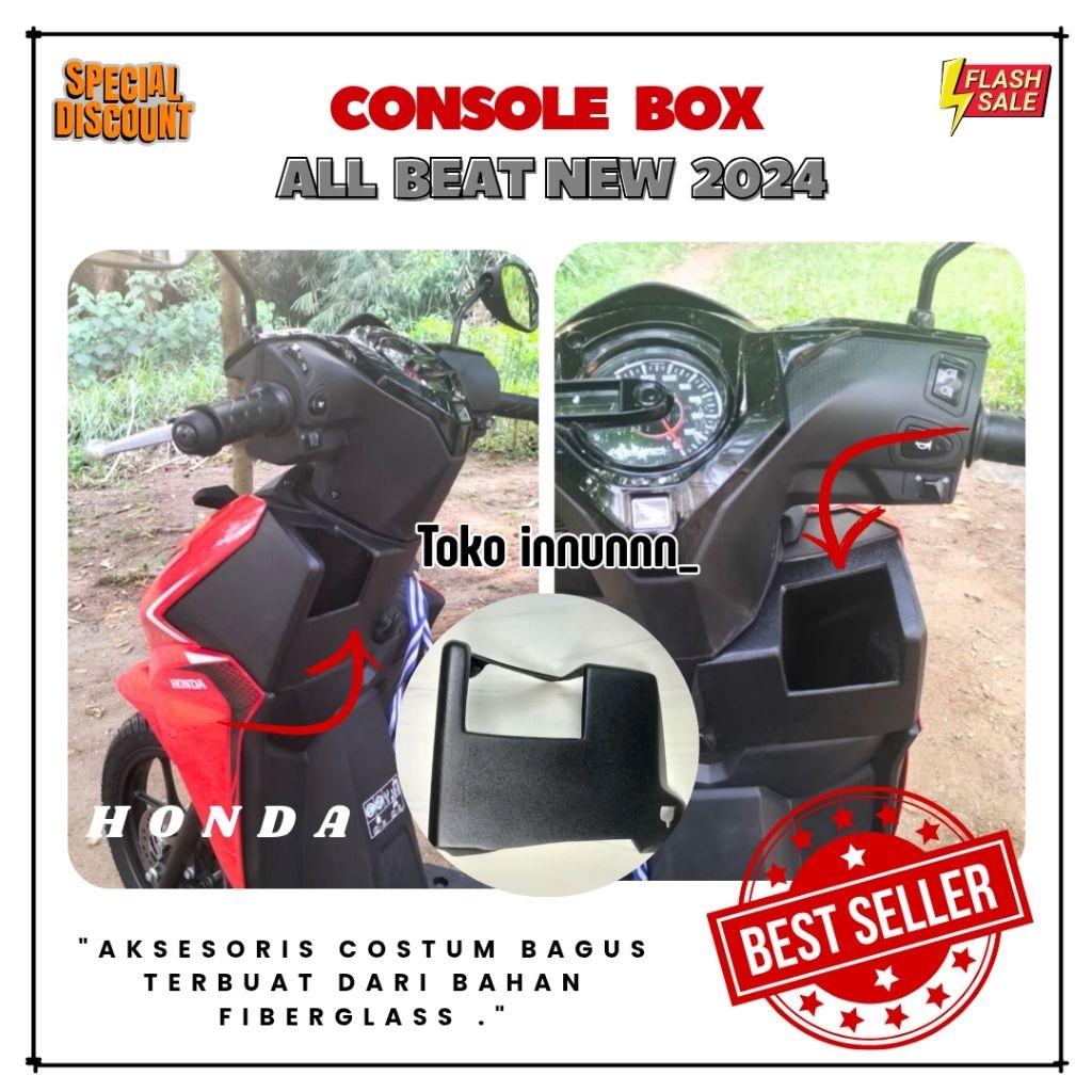 BOX LACI SIDE CONSOLE BOX TANPA KUNCI BEAT NEW 2024  BEAT STREET 2024 PNP