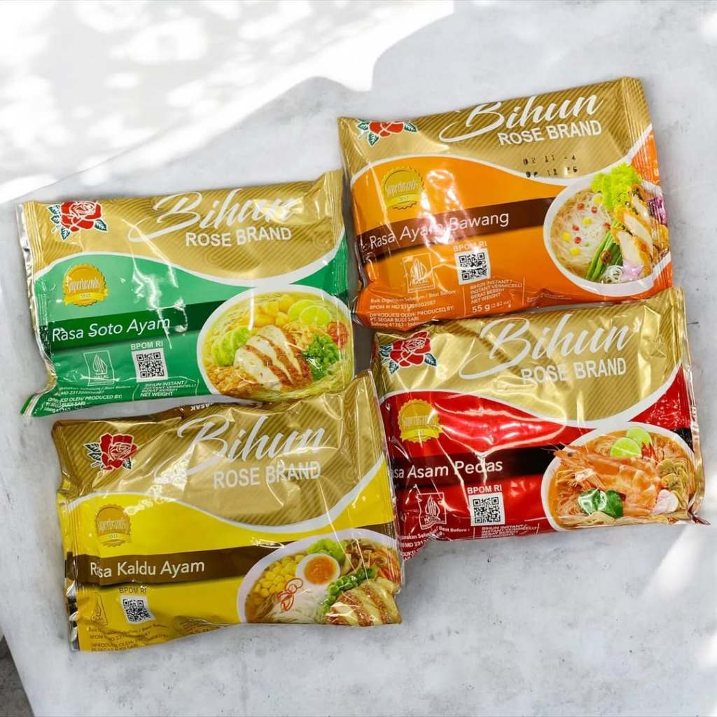 

Makanan Instan / Bihun Rose Brand Instant 60 Gr Varian Ayam Pedas, Ayam Bawang, Kaldu Ayam, Soto Ayam, Goreng