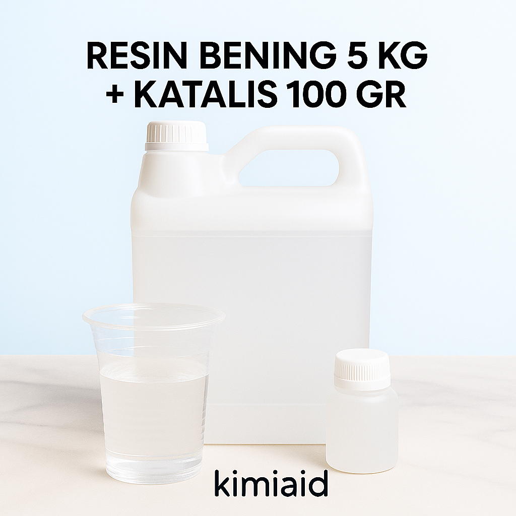 Resin Bening 5 Kg + Katalis - Resin Super Bening Murah - Resin Polyester Bening - Resin Fiber Bening