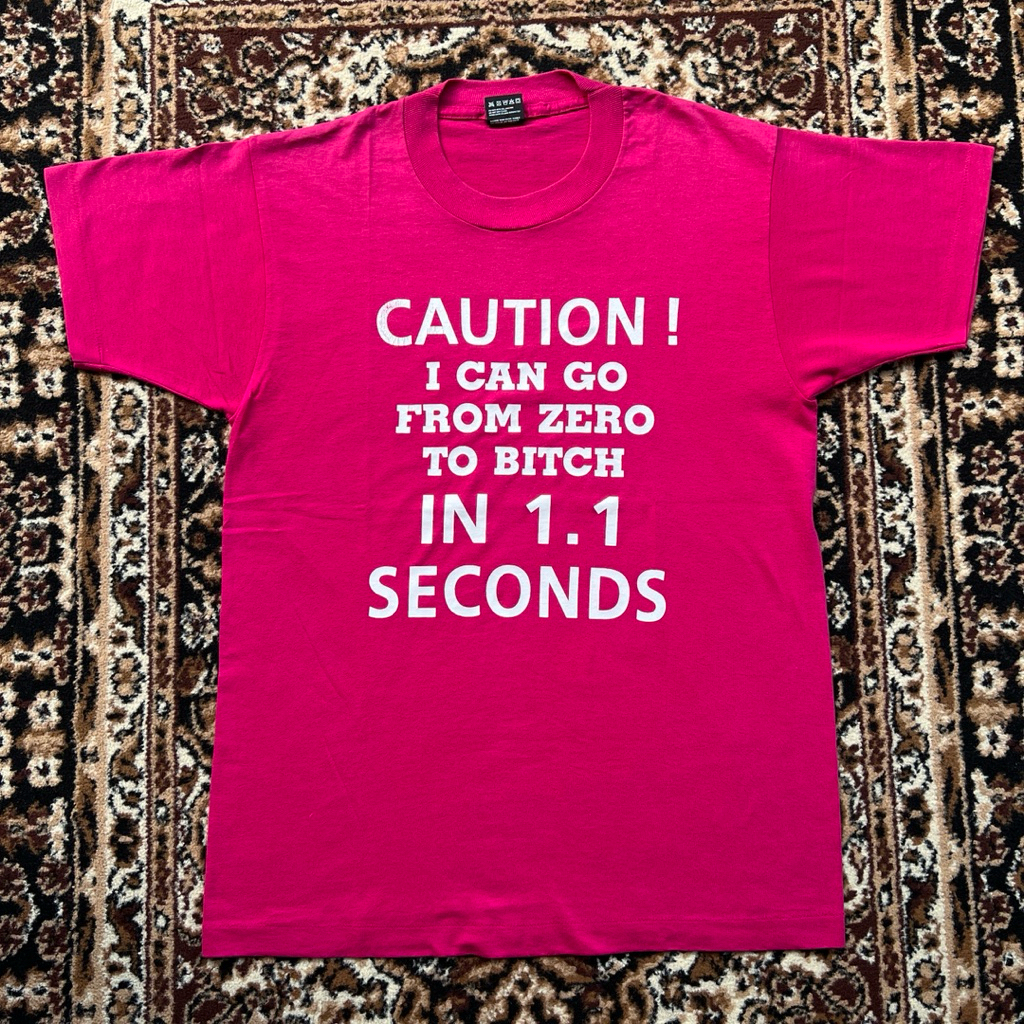 Vintage 90s Caution Parody Meme Tee