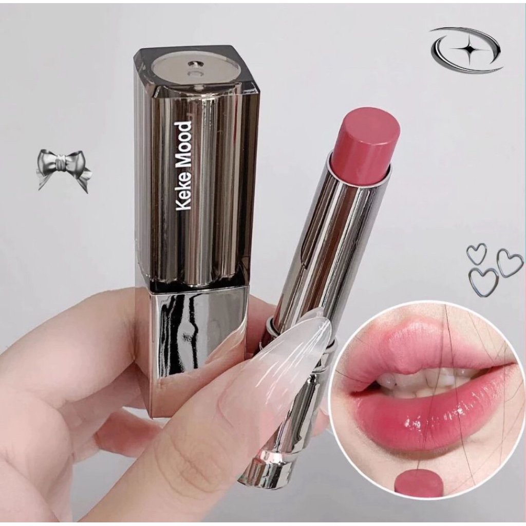 [ BATAM ] COD RS Lip Balm Water Light Miror Lip Glaze Lipstick Clear Nude Moisturizing
