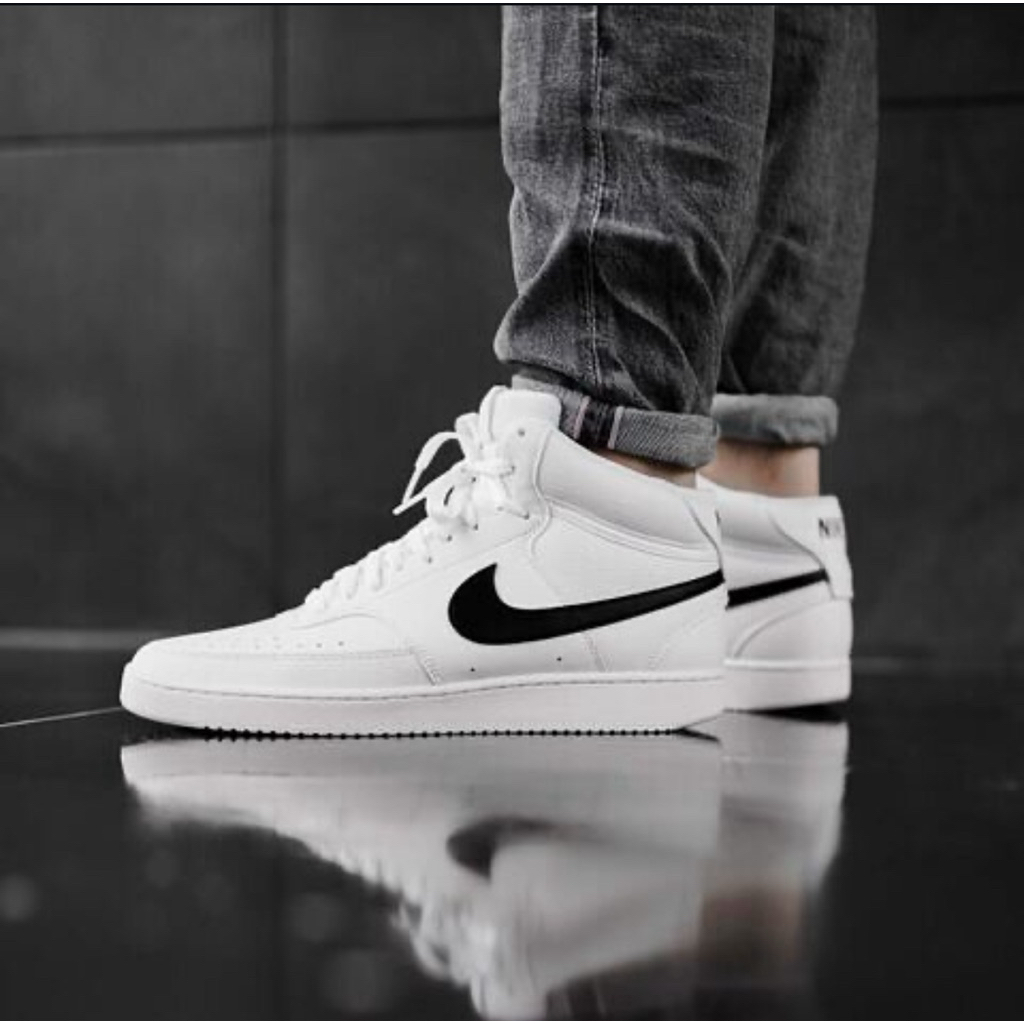 SEPATU SNEAKERS KASUAL COURT VISION MID DN3577 101 ORIGINAL