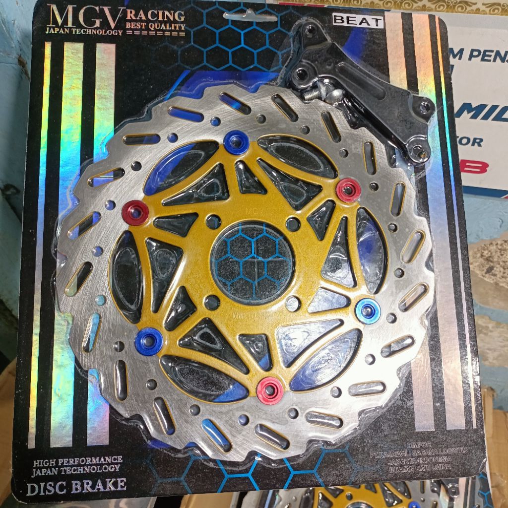 piringan cakram Depan Beat RX king Ukuran 260MM 300 MM Model Gerigi