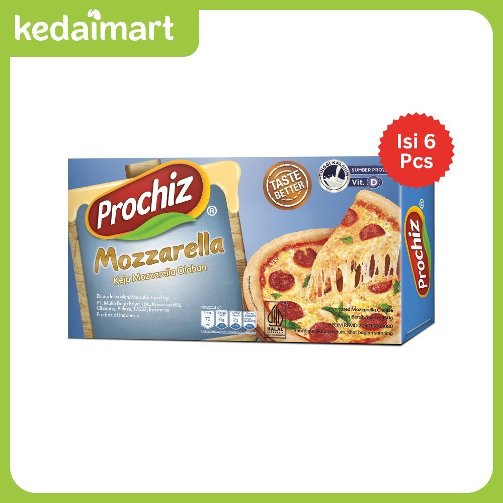 

Keju Prochiz Mozzarella 160 Gram x 6 Pcs