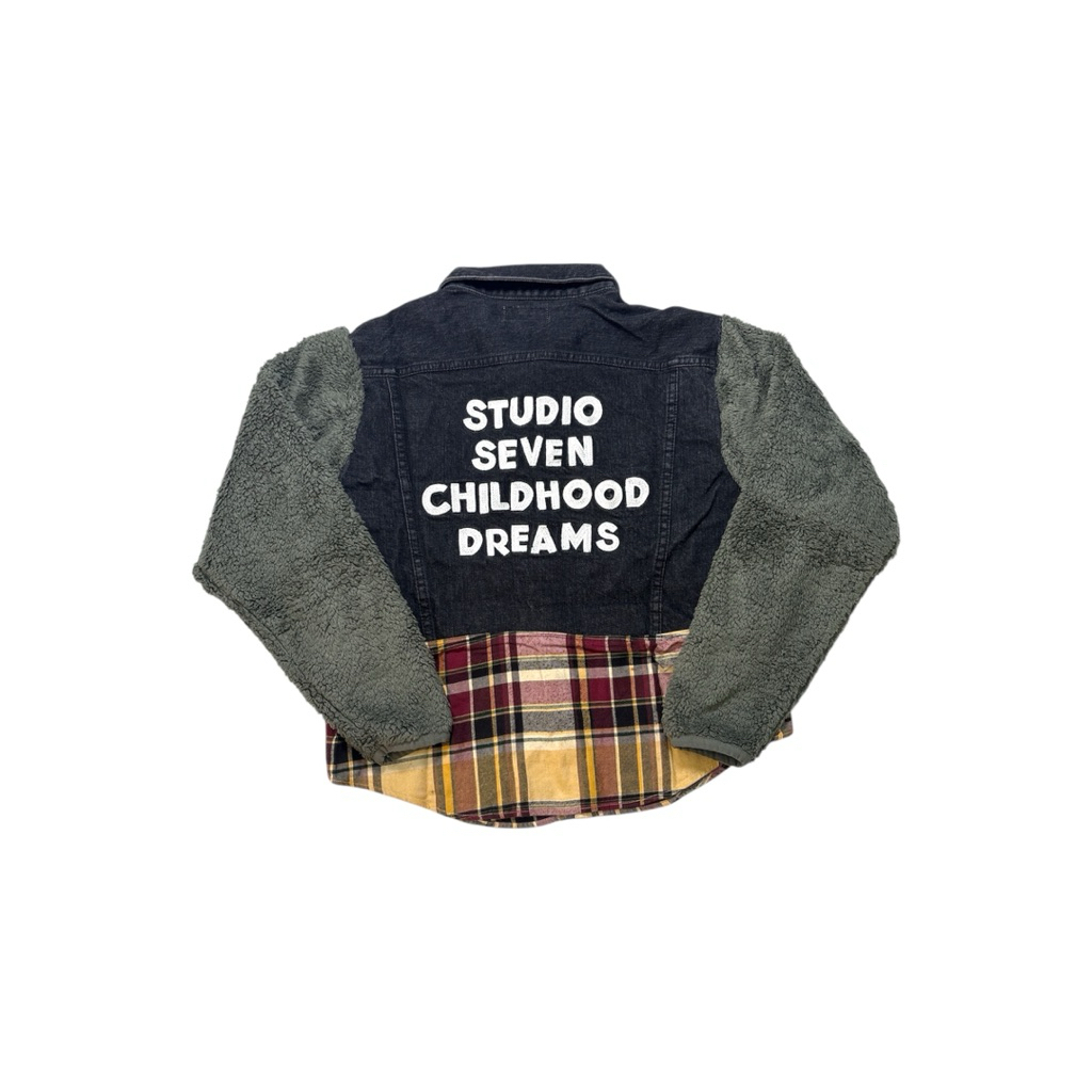 JACKET DENIM REWORKED COLORBLOCK JAPAN