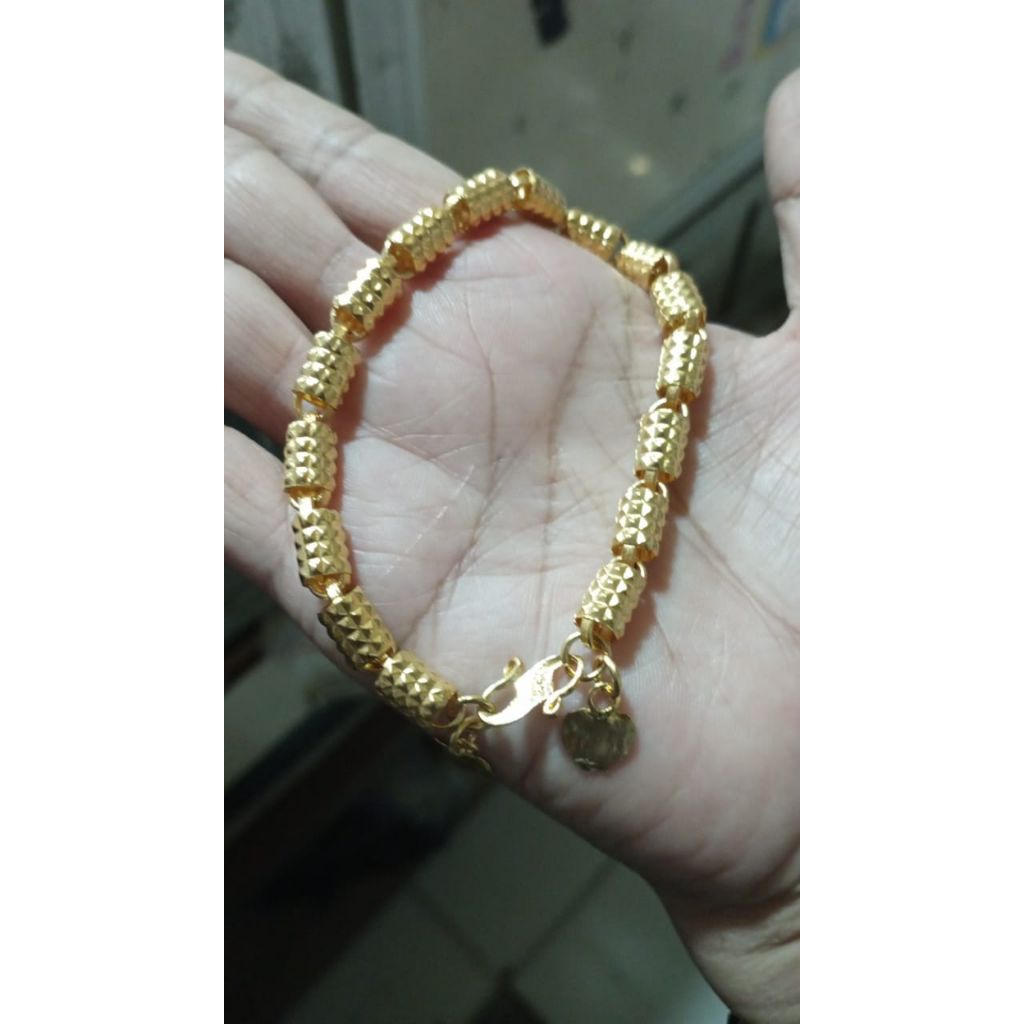 GELANG BAMBU NANAS LAPIS EMAS 24K