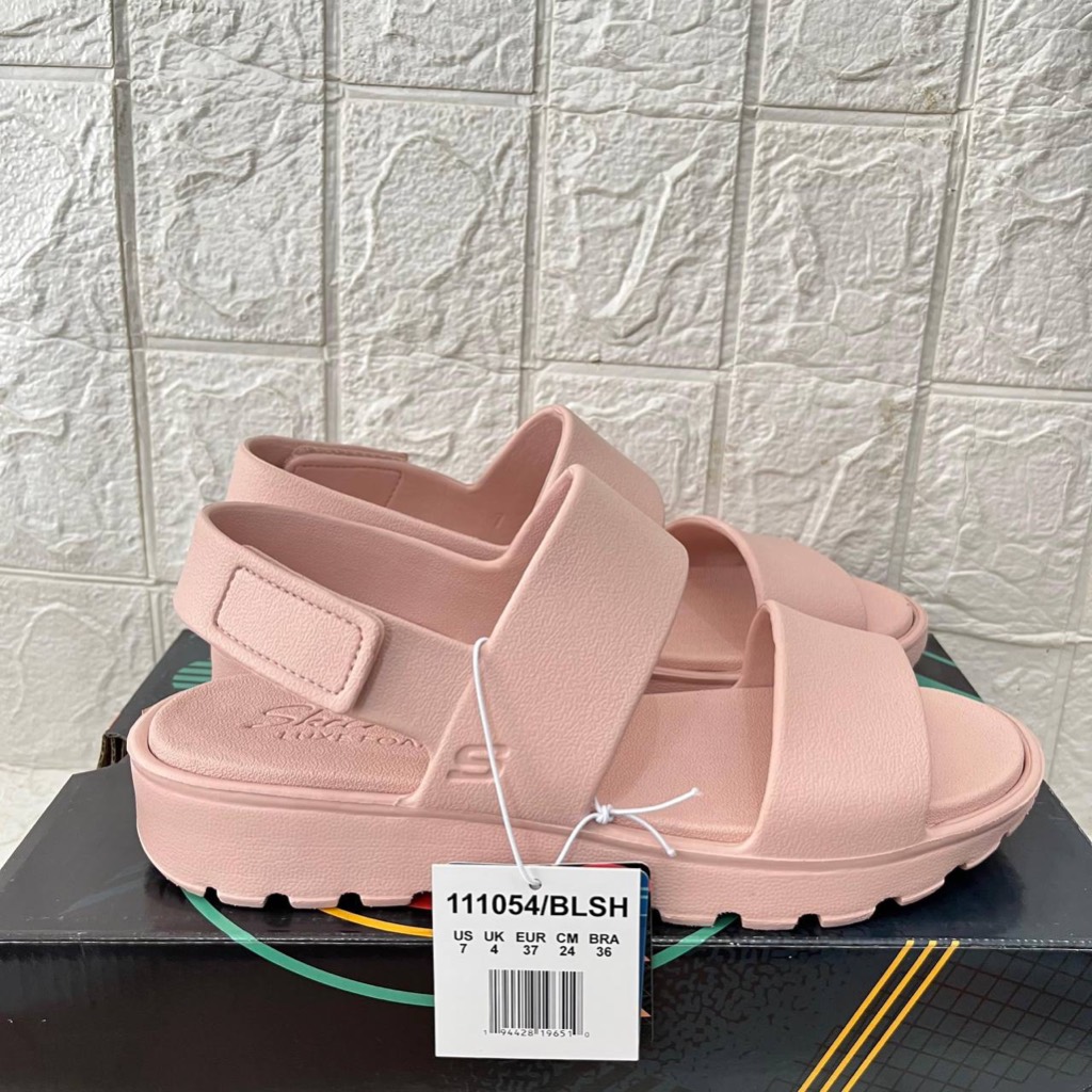 2 VARIASI WARNA SENDAL SKECHERS WANITA SKECHERS SANDAL SKECHERS FOOTSTEPS BREEZY FEELS 111054 BLUSH 