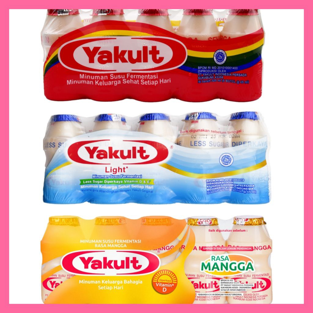 

Yakult less sugar mangga minuman susu fermentasi isi 5 botol 65ml