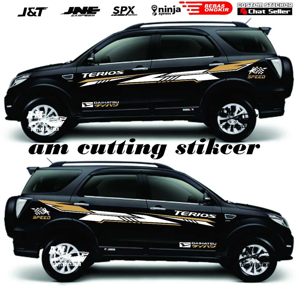 Stiker Mobil Terios Rush Stiker Striping Stiker Mobil Terios Rush Terlaris Terbaru