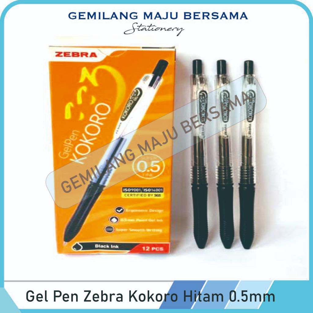 

Bolpen Gel Pen Zebra Kokoro 0,5mm ( Harga Per Lsn = 12pcs)