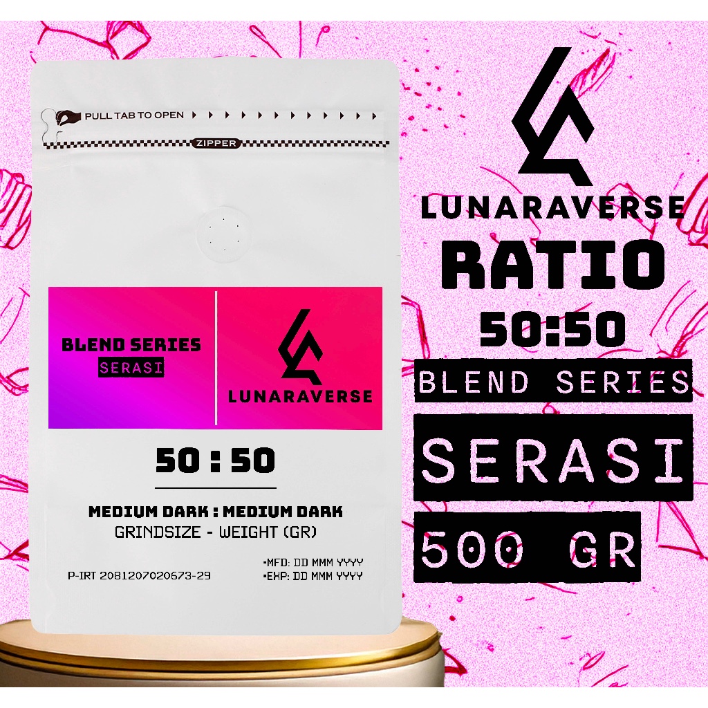 

Lunaraverse Biji Kopi / Bubuk Blend Series 500gr - Serasi Coffee 500 gr