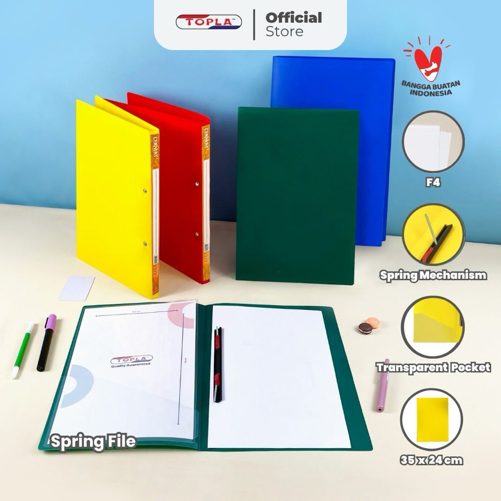 

TOPLA Spring File Cermat Map Jilid Dokumen Per Folio F4