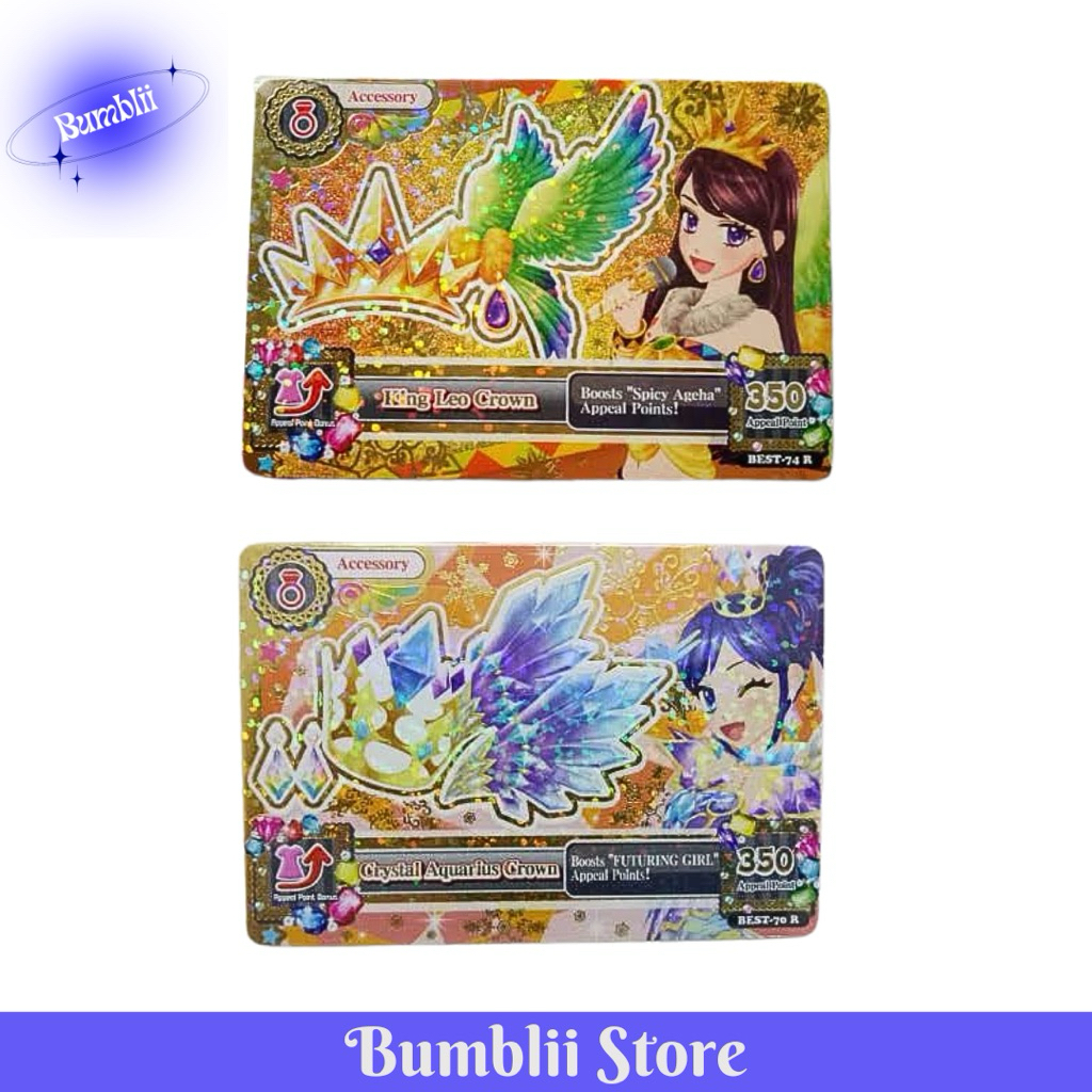 KARTU AIKATSU ACC CARD PREMIUM RAN AOI LEO CRYSTAL AQUARIUS