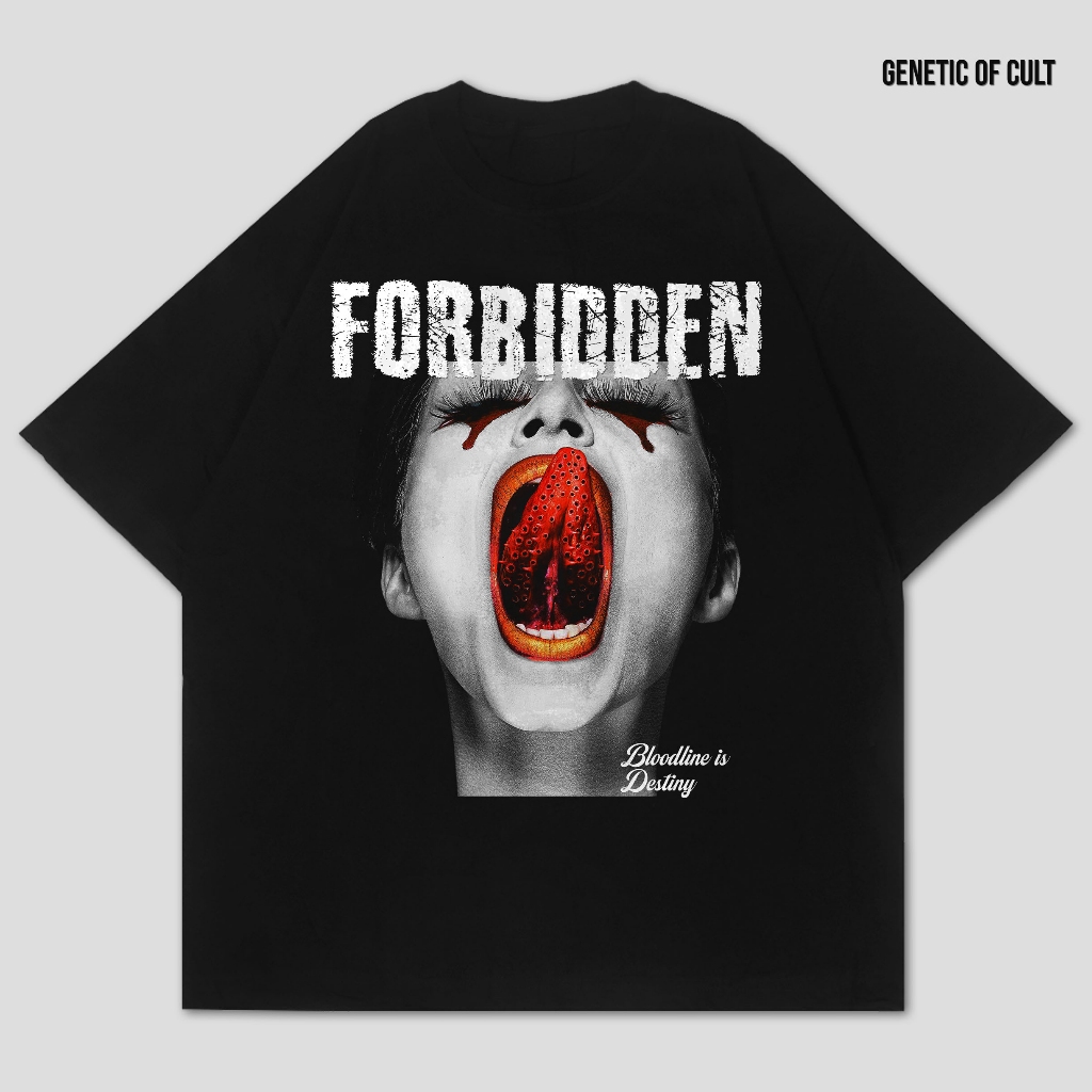 Genetic Of Cult - Tshirt Oversize 20's Forbidden Black - Kaos Oversize