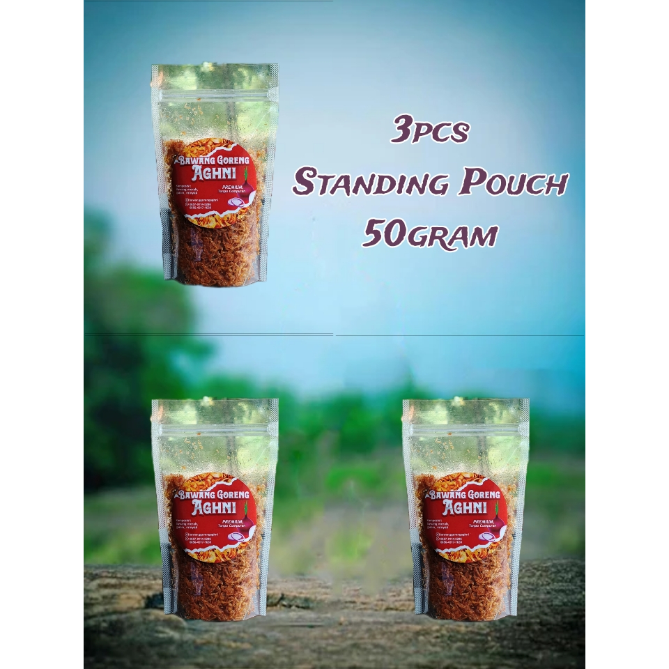 

[3 PCS] Bawang Goreng Premium Tanpa Tepung Tanpa Campuran Jaminan 100% Kemasan 50gram