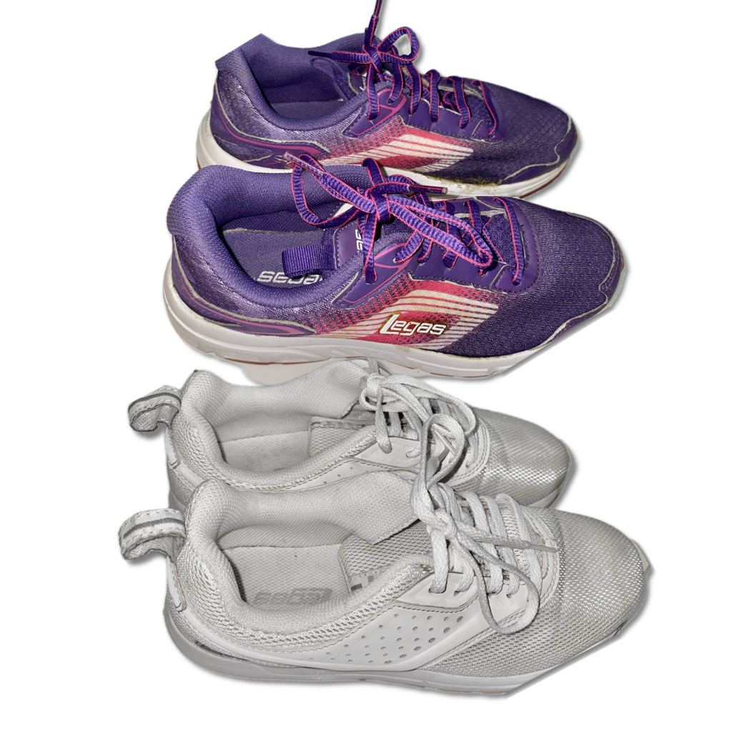 Sepatu running league legas musca original sepatu lari pria wanita sepatu putih full sneakers