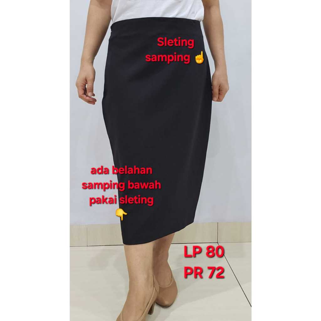 Preloved Rok Hitam Polos