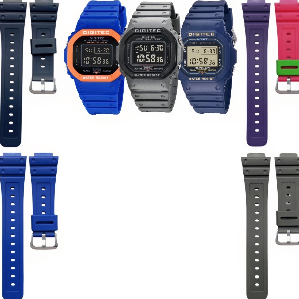 KODE U13X Tali Jam Tangan Digitec 624 Strap Rubber Digitec DG 624 DG624