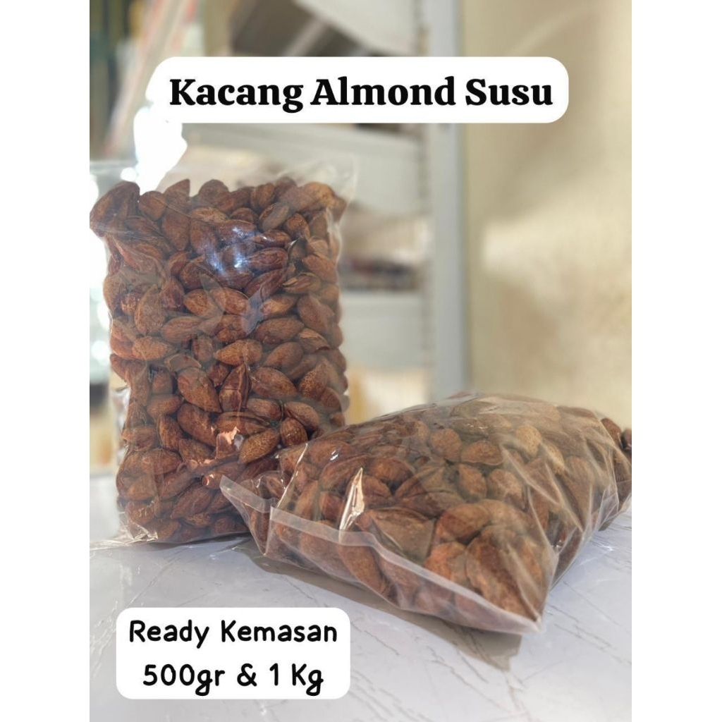 

kacang Almond Susu 1kg & 500 gram