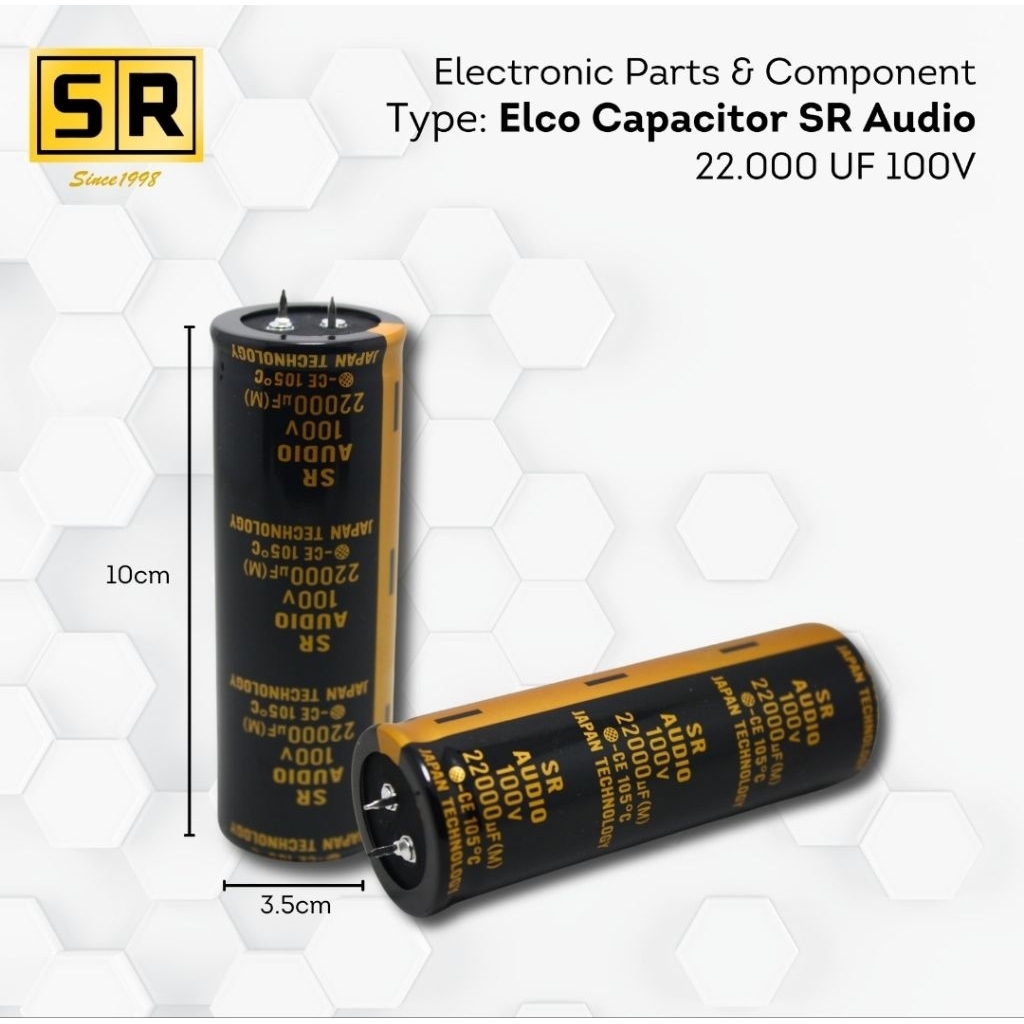 ELCO KAPASITOR SR AUDIO / ELCO POWER / ELCO 100V / 1PCS