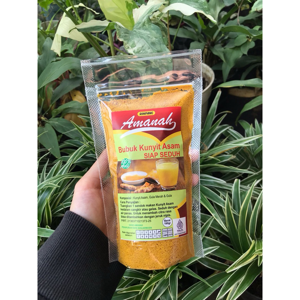 

AMANAH Kunyit Asam Bubuk Siap Seduh 150gr // jamu bubuk siap seduh Banjarmasin