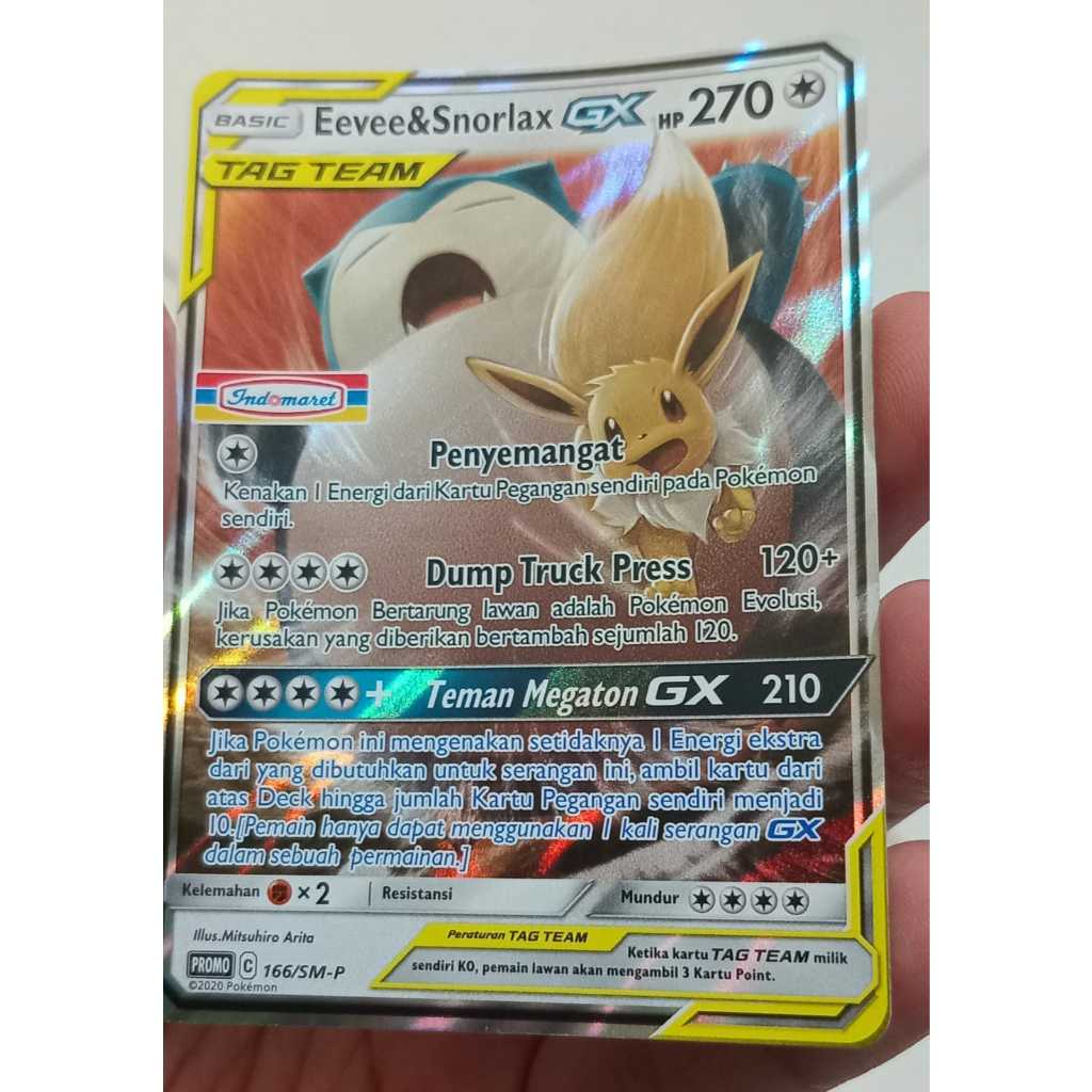 kartu pokemon snorlax eevee GX Tag Team