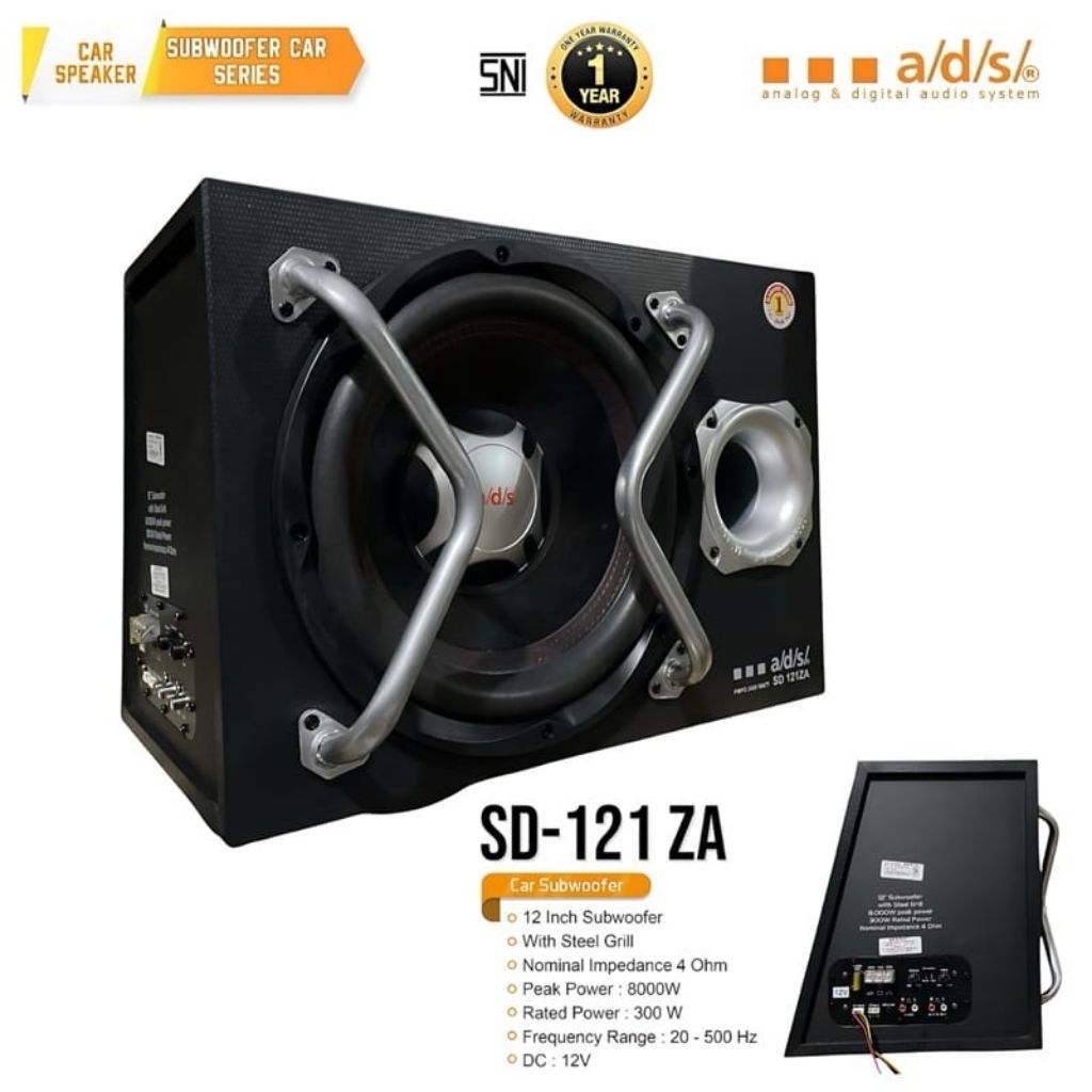 Speaker Mobil Subwoofer ADS SD-121ZA 12inch  Full Woofer Basstube