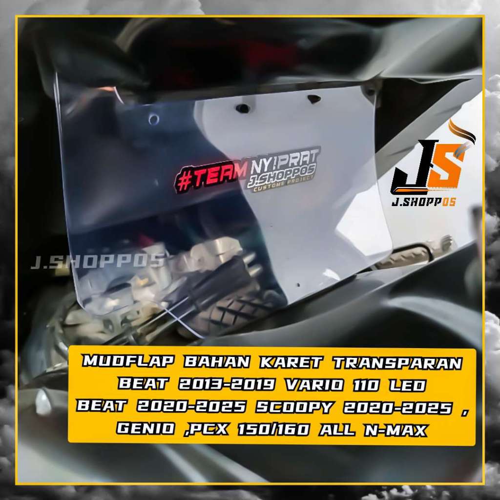 MUDFLAP TRAnSPARAN BEAT FI BEAT POP BEAT NEW VARIO 110 LED BEAT KARBU KARET TRANSPARAN
