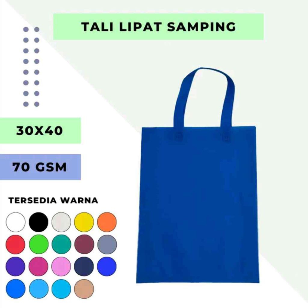 

(12 PCS) HLS 30x40x8 cm Tas Kain Spunbond Tas Belanja Harga Perlusin