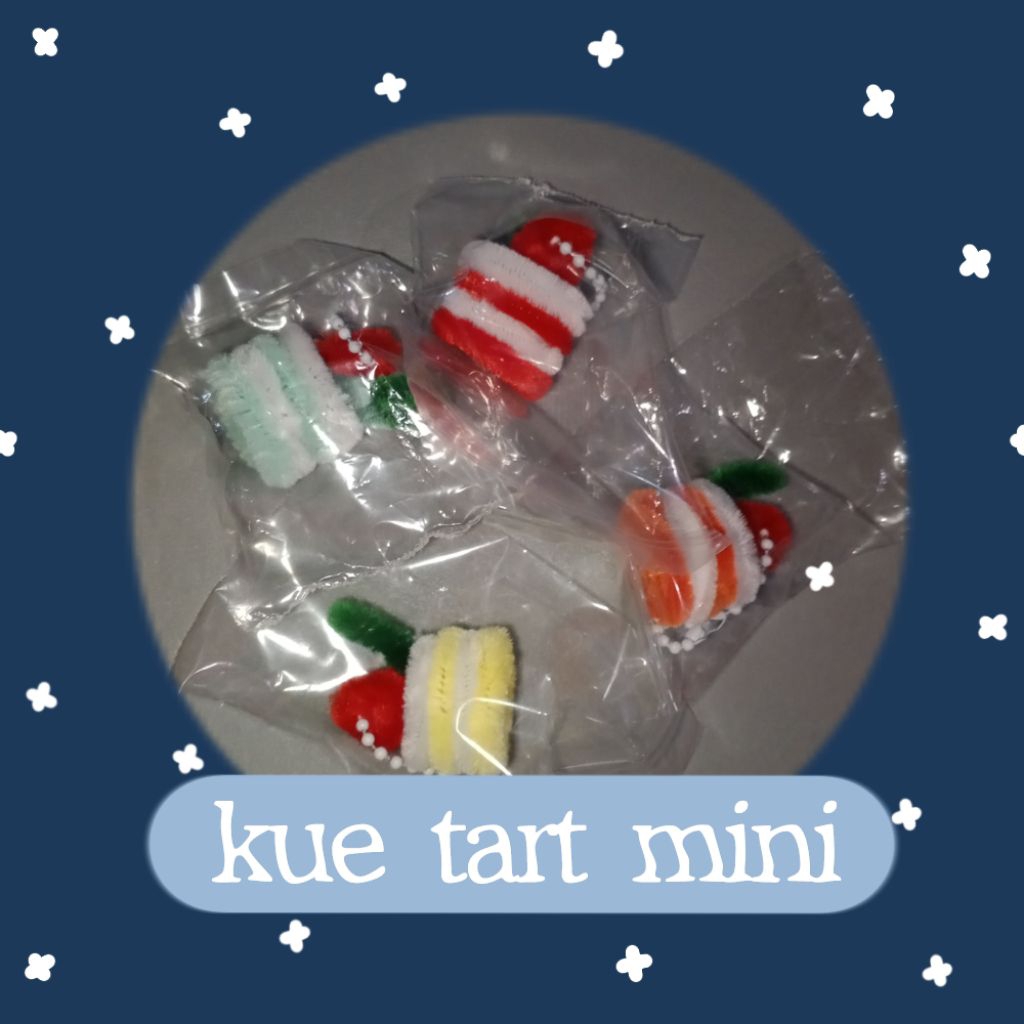 gantungan kunci kue mini tart || kawat bulu || kue tart mini lucu