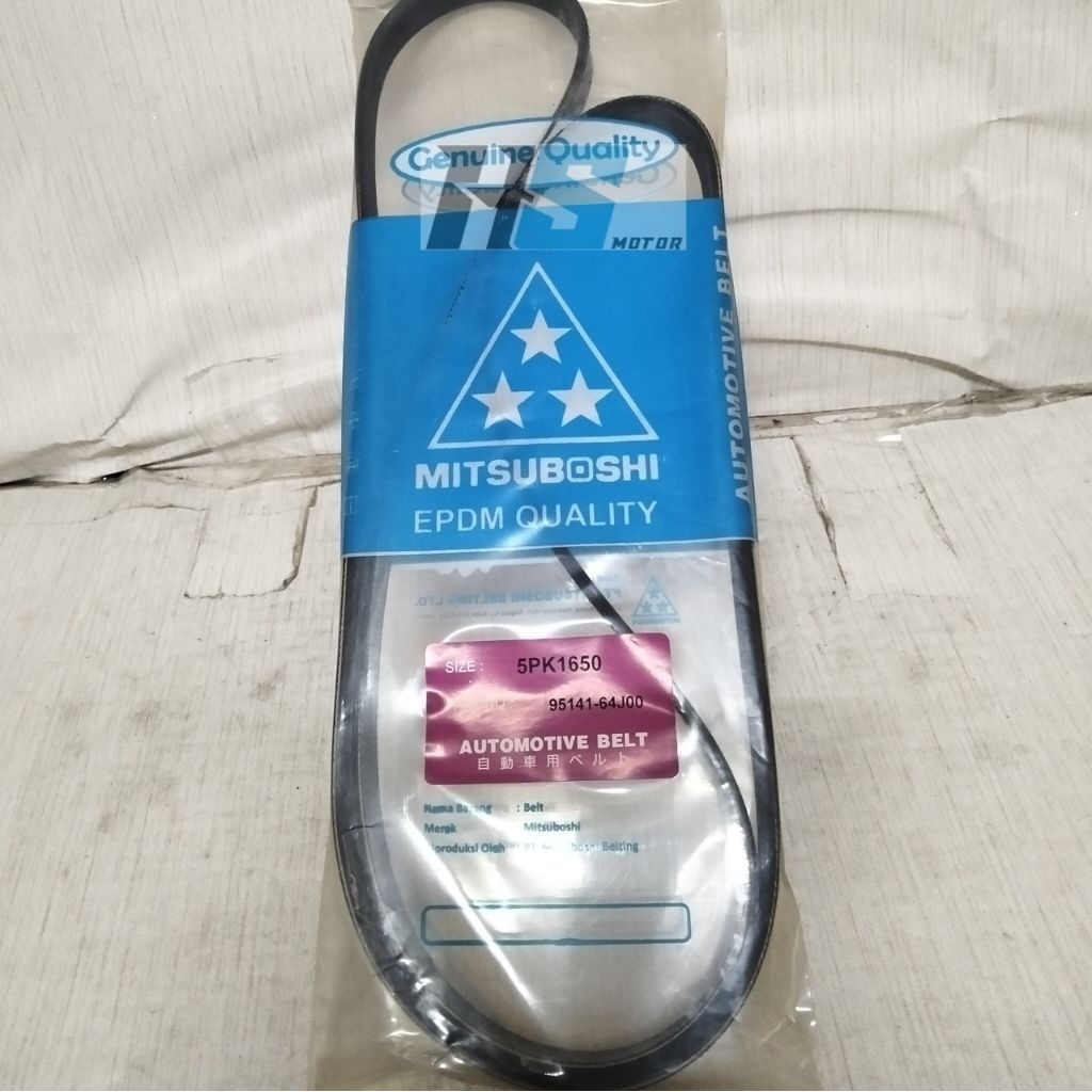 TALI KIPAS FAN BELT VAN BELT MOBIL SUZUKI ESCUDO 2.0 BALENO GRAND VITARA 5PK1650 / 95141-64J00 MITSU